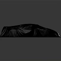 Car With Black Cover On Gray Background Showing Smooth Fabric Material