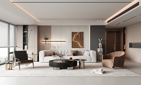 modern living room 3d model