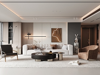 modern living room 3d model