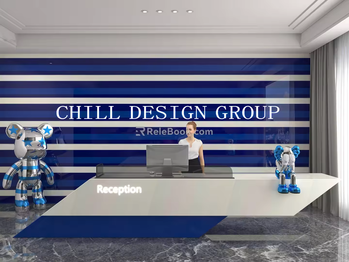 Front Desk 3d model