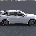 Silver High Performance SUV With Sporty Design Rear Spoiler And Black Wheels