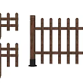Wooden Garden Fence With Picket Design And Sturdy Posts For Outdoor Use
