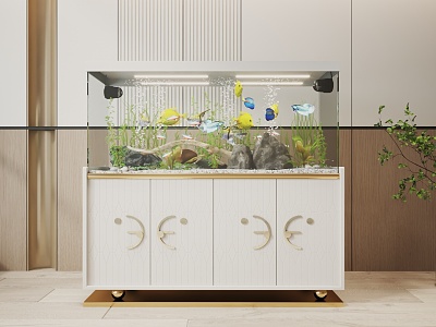 Modern Fish Tank Glass Fish Tank Aquarium Display Cabinet Side Cabinet model