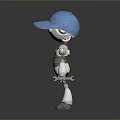 Robot Assistant Small Robot Butler Robot Butler Figure Game Figure 3d model