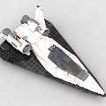 LEGO toy blocks space fighter spaceship 3d model