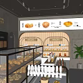 MODIN BAKE Dessert Shop Storefront With Glass Entrance And Display Windows