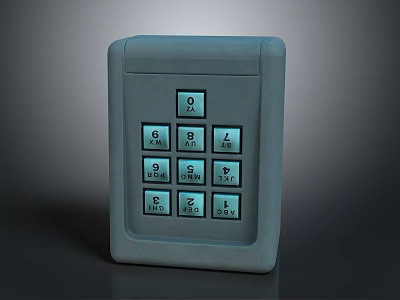 Computer Security Numeric Keypad with Illuminated Buttons and Digital Input Function 3d model