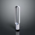 Modern White Bladeless Fan With Vertical Sleek Design And Stable Base 3d model