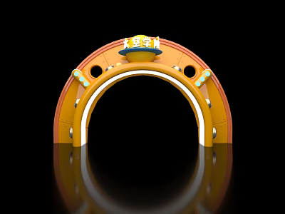 Modern Arch Entrance 3d model