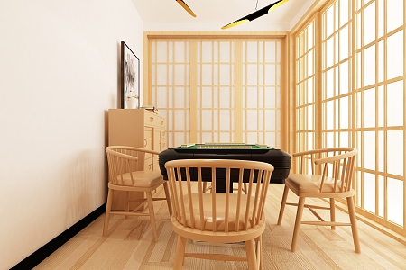 Japanese Mahjong Room Leisure Home 3d model