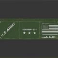 U.S. Army Green Weapon Storage Box With Stars American Flag And Made in USA