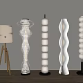 Modern floor lamp floor lamp cream wind floor lamp gourd string floor lamp grass skirt floor lamp bedroom floor lamp bedside floor lamp atmosphere lamp 3d model