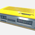 Yellow Audio Speaker with Digital Display and Grille Design for Quality Music Playback