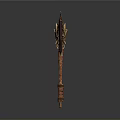 Mythical Dragon Head Battle Axe With Ornate Carved Handle Design