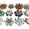 Diverse Modern Dining Table Sets With Round Tables Different Chair Designs And Wooden Tops