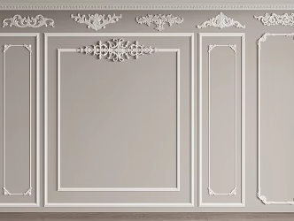 French line plaster line carved line 3d model