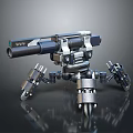 Advanced Mechanical Creature With Cannon Arm And Metallic Spider Legs Design 3d model