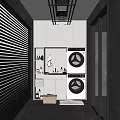 Modern Balcony Drying Rack Laundry Pool Washer Dryer 3d model