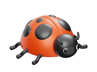 Coccinella septempunctata Cartoon Coccinella septempunctata Cartoon Bugs Anime Bugs 3d model