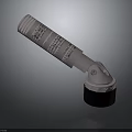 White Cylindrical Smoke Detector Device With Black Base And Clear Labels
