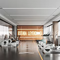 Modern Fitness Gym Interior With Various Workout Machines And Spacious Training Area
