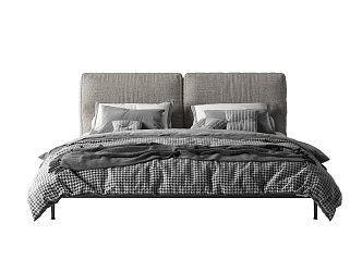 Modern Double Bed 3d model