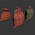 Colorful Cloth Storage Bags With Zigzag And Diamond Patterns For Home Use