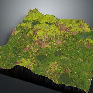 Geography, topography, mountain shape, ridge, ridge, valley, mountain range, canyon, geomorphology, mountain peak, mountain body 3d model