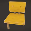 Modern children's chair triangle stool 3d model