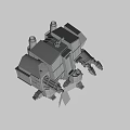 Modern Weapon Machine Gun Design With Firing Mechanism And Spark Effects