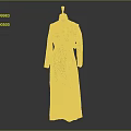 Elegant Green Long Sleeve Robe with Star Patterns and Belt on Mannequin
