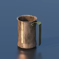 Rustic Metal Mug With Ergonomic Handle Perfect For Daily Household Use