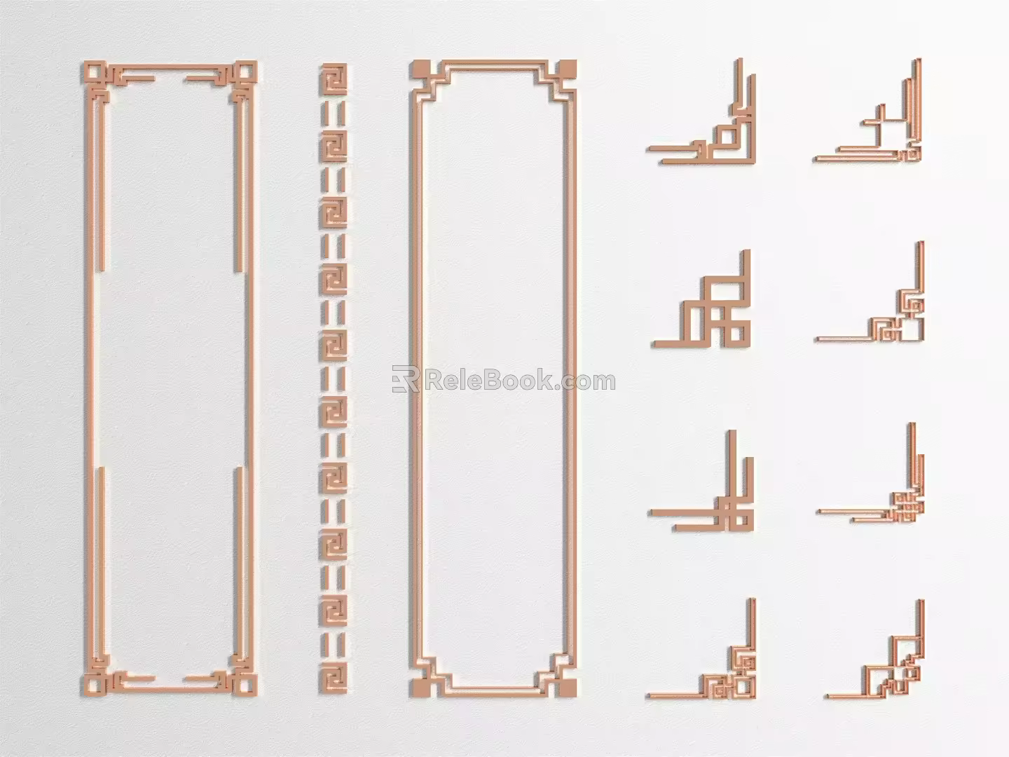 New Chinese-style lines carved 3d model