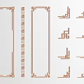 New Chinese-style lines carved 3d model