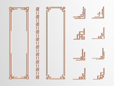 New Chinese-style lines carved 3d model