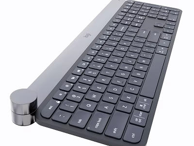 Wireless Computer Keyboard With USB Receiver Slim Modern Design Full Size Numeric Keypad 3d model