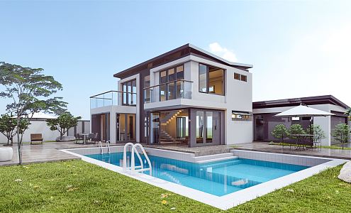 Modern Villa Waterfront Homestay 3d model