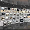 Time Memory Historical Photo Exhibition Wall Displaying Years 1912 1943 1956 1959