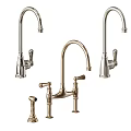 Elegant Brass Kitchen Faucets With Various Designs Handles And Finish Options