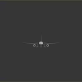Shiny Metallic Airplane Model with Blue Wings on Gray Background and Reflection