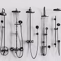 Modern Shower Faucet Combination 3d model