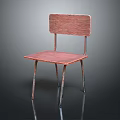 Modern Wooden Chair With Metal Legs And Simple Stylish Design