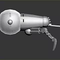 Metallic Spherical Mechanical Robot Featuring Multiple Mechanical Legs And Reflective Surface