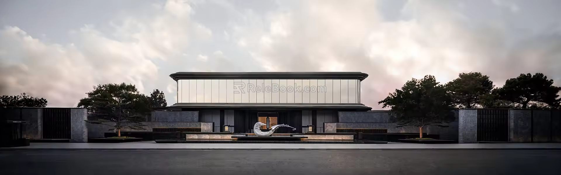 Modern Demonstration Area Landscape 3d model