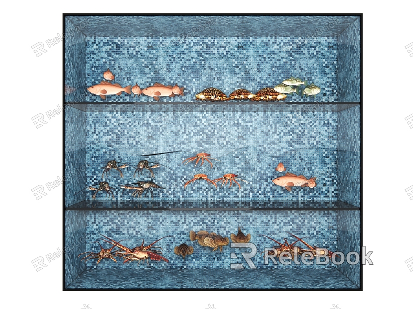 Modern Seafood Pond Fish Tank model