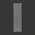 Sci Fi Metal Doorway With Red Panels Blue Lights And Warning Stripes