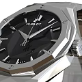 Luxury Modern Wristwatch With Stainless Steel Band On Acrylic Display Stand 16400 Euro Price