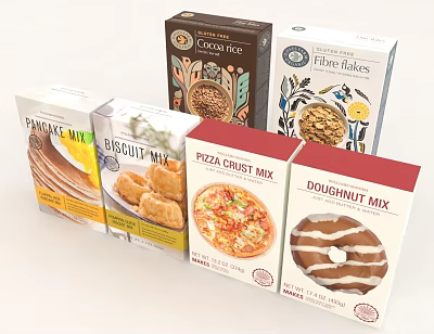 Assorted Baking And Cereal Mix Products 3d model Assorted Baking And Cereal Mix Products 3d model