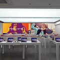 Lenovo Digital Store With Modern Glass Front And Laptop Smartphone Displays