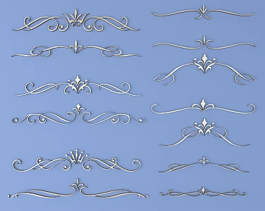 1115 Metal Carved 16 3d model